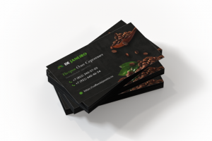 Визитка для компании "De Janeiro". Тема - продажа Кофе