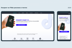 Лендинг на Tilda: реклама в тикток