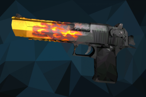 дизайн оружия в стиле low-poly