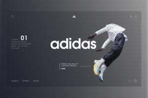 Adidas. Hero screen