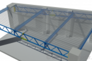 Дополнительное перекрытие в торговом павильоне.