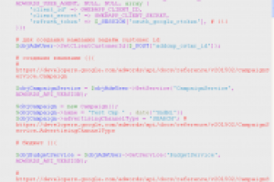 Adwords API. Создание кампаний