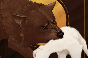 Иллюстрация на тему «Волки и овцы»