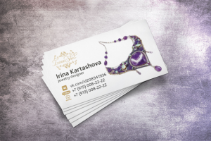 Визитка для дизайнера украшений