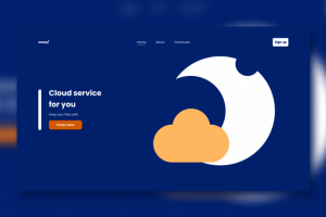 Landing page для облачного сервиса