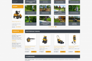 Дизайн интернет-магазина представителей Stiga