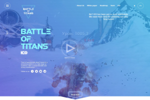 Front End разработка ICO проекта онлайн игры battletitans.io