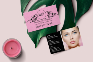 Дизайн визитки для Дианочки- мастера перманентного макияжа