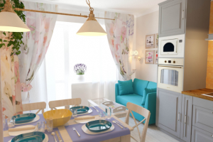 Дизайн интерьера кухни в городской квартире в стиле" Прованс"