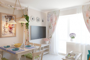 Дизайн интерьера кухни в городской квартире в стиле" Прованс"