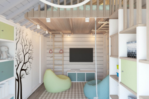 Дизайн интерьера коттеджа. Ленинградская обл. Пос. Новая Проба