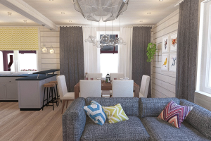 Дизайн интерьера коттеджа. Ленинградская обл. Пос. Новая Проба