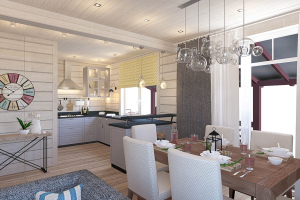 Дизайн интерьера коттеджа. Ленинградская обл. Пос. Новая Проба