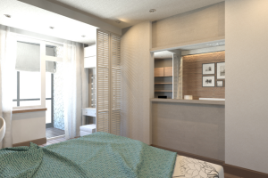 Дизайн -проект интерьера двухкомнатной квартиры .