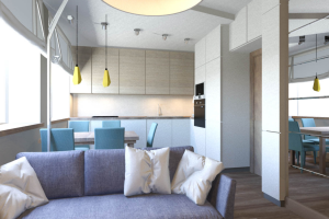 Дизайн -проект интерьера двухкомнатной квартиры .