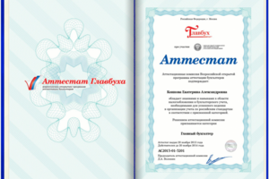 Аттестат Главбуха 2013