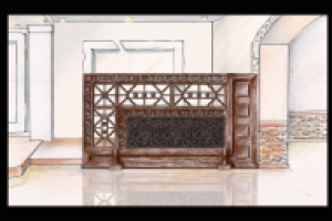 Перегородка VIP-зоны ресторана