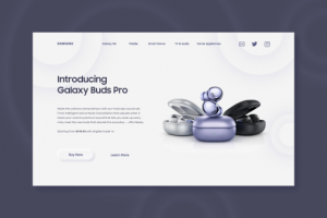 Landing page для Samsung Buds