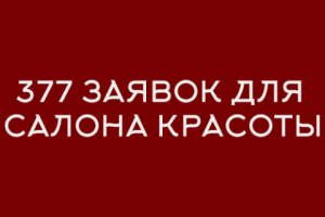 377 заявок из Instagram для салона красоты