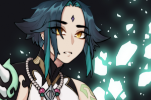 Портрет Сяо из Genshin Impact