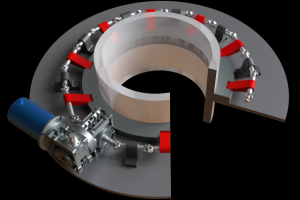 Система фиксации фланца на ядерном реакторе