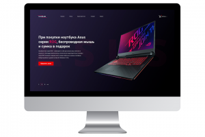 Первая секция сайта Асус