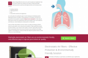 Одностраничник для производителя воздушных фильтров