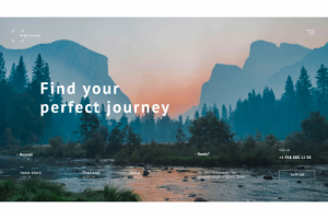 Пример прототипа для сайта путешествий