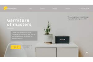 Первый экран для сайта. Свободная гарнитура