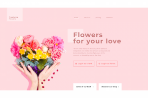 Прототип сайта(в свободной форме). Стиль - флористика