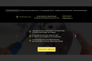Дизайн сайта противопожарной компании "MIRAKULUS"
