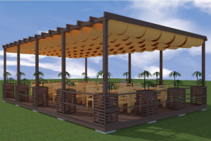 Проект летнего кафе при АЗС ГАЗПРОМ