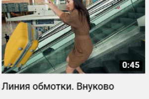 Линия обмотки багажа в аэропорту Внуково