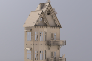 Игрушечный дом для кукол.