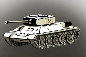 3D пазл  танк Т-34