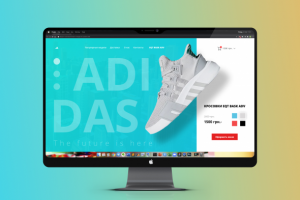 Концепт лендинга для Adidas