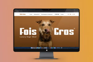 Главный экран Landing Page продажи корма для собак