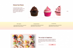 дизайн  сайту со сладостями