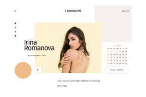 Landing page. Personal stylist