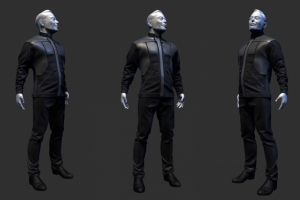 Elon Musk in the style of Cybertruck Tesla