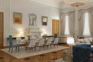 Interior design of Presidential Suite of the Bariatinsky Palace