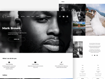 Landing page для фотографа