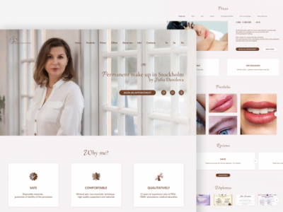Landing page для мастера перманентного макияжа