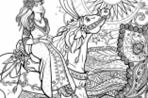 дудл-раскраска (фрагмент)