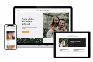 Верстка Landing page Магазина подарков