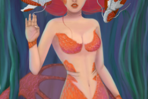 Персонаж в полуреалистичном стиле