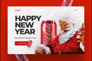 Banner brand Coca Cola (в рамках курса по веб-дизайну)