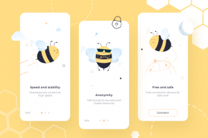 Onboarding screen VPN, illustrations