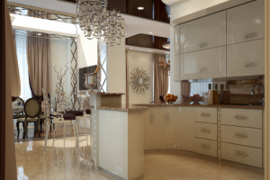 3d визуализация кухни в стиле арт деко