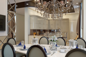 3d визуализация кухни в стиле арт деко